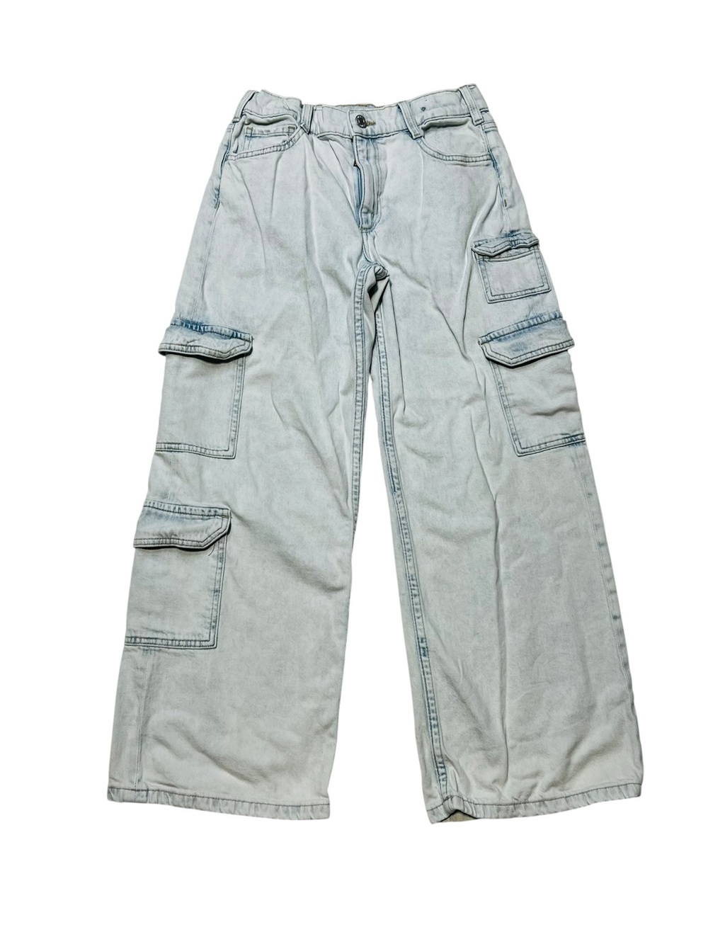 H&M Light Wash Cargo Jeans‎ - Pale Blue